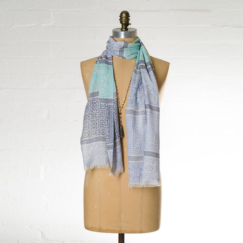 Isabel Pom Pom Scarf Soft Grey