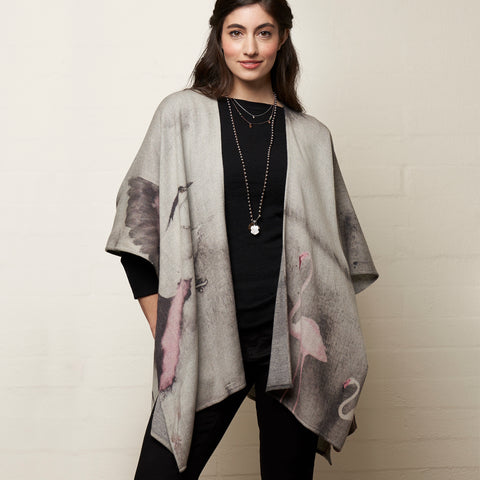 Multi Wool Wrap Charcoal