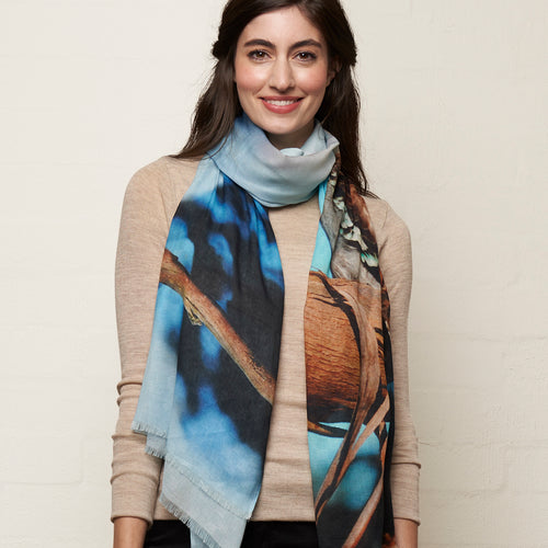 kookaburra print scarf