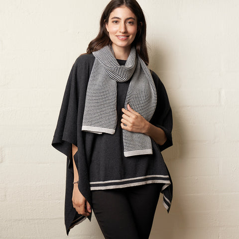 Multi Wool Wrap Charcoal