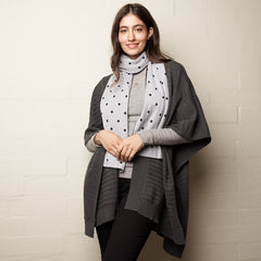 Multi Wool Wrap Charcoal