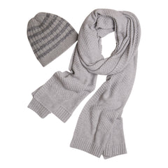 Stripe Beanie Grey