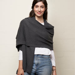 Bubbles Wrap Charcoal Soft Cotton Scarf