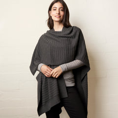 Multi Wool Wrap Charcoal