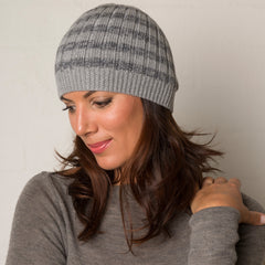 Stripe Beanie Grey