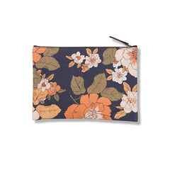 Retro Flowers Zip Clutch